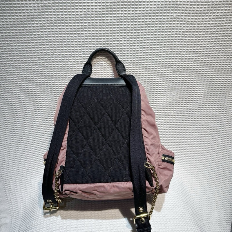 Burberry巴寶莉Rucksack牛皮帆布雙肩包-1