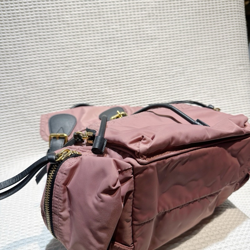 Burberry巴寶莉Rucksack牛皮帆布雙肩包-3