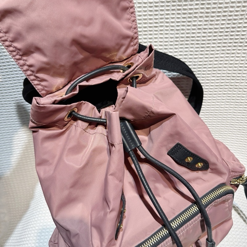 Burberry巴寶莉Rucksack牛皮帆布雙肩包-5