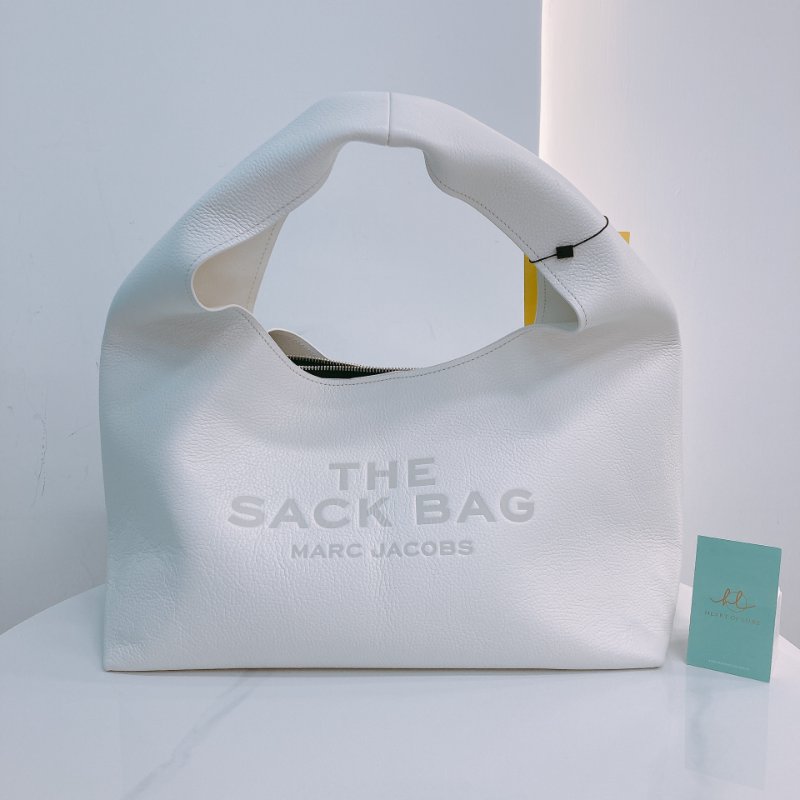 MS0633	Marc Jacobs 馬克 雅各布斯 / 莫傑 大手提包 大腋下包 大號 牛皮 白色 銀扣 The Sack Bag Tote Large Calfskin White x PHW-0