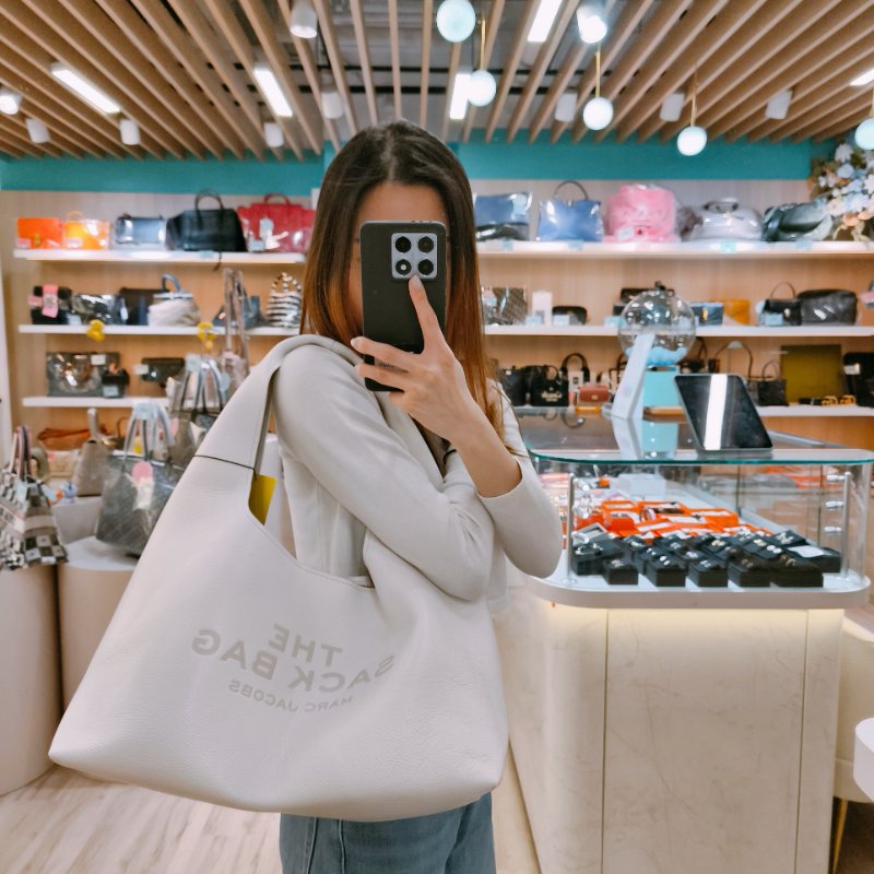 MS0633 Marc Jacobs 馬克 雅各布斯 / 莫傑 大手提包 大腋下包 大號 牛皮 白色 銀扣 The Sack Bag Tote Large Calfskin White x PHW-19