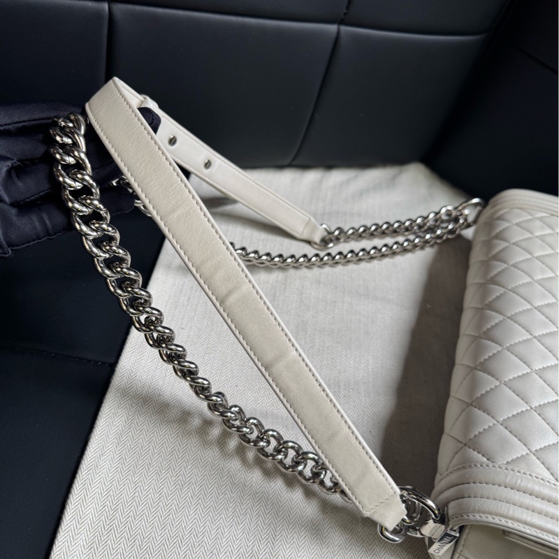 香奈兒Chanel 淡米色羊皮leboy-5