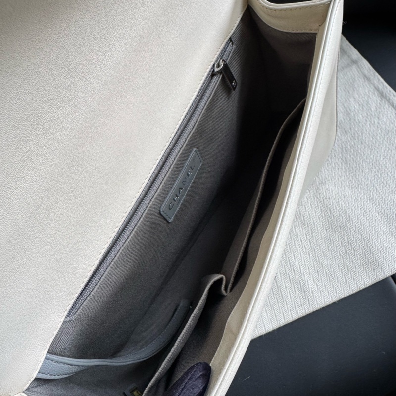 香奈兒Chanel 淡米色羊皮leboy-7