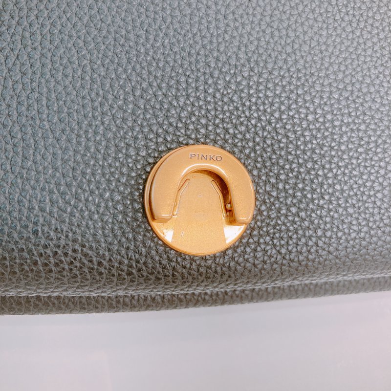 MS0636 Pinko 品高 燕子包 斜背 單肩 迷你 皮革 黑色 金扣 Love One Soft Crossbody Bag Mini 23cm Leather Black x GHW-17