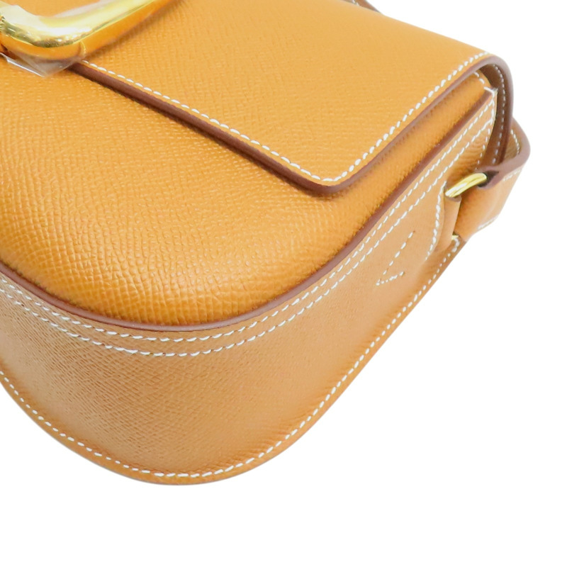 金棕色 Epsom牛皮 Della Cavalleria Elan 肩背包 W刻 金扣【HERMES 愛馬仕】 H084658CC37-8