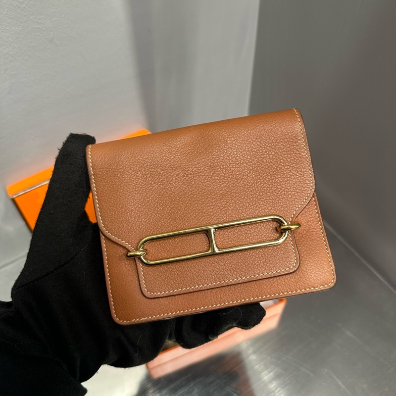 近新Z刻🌟Hermes 愛馬仕Roulis Slim Evercolor 豬鼻子 金棕金扣|Classic Trend CT精品|台北東區實體-0