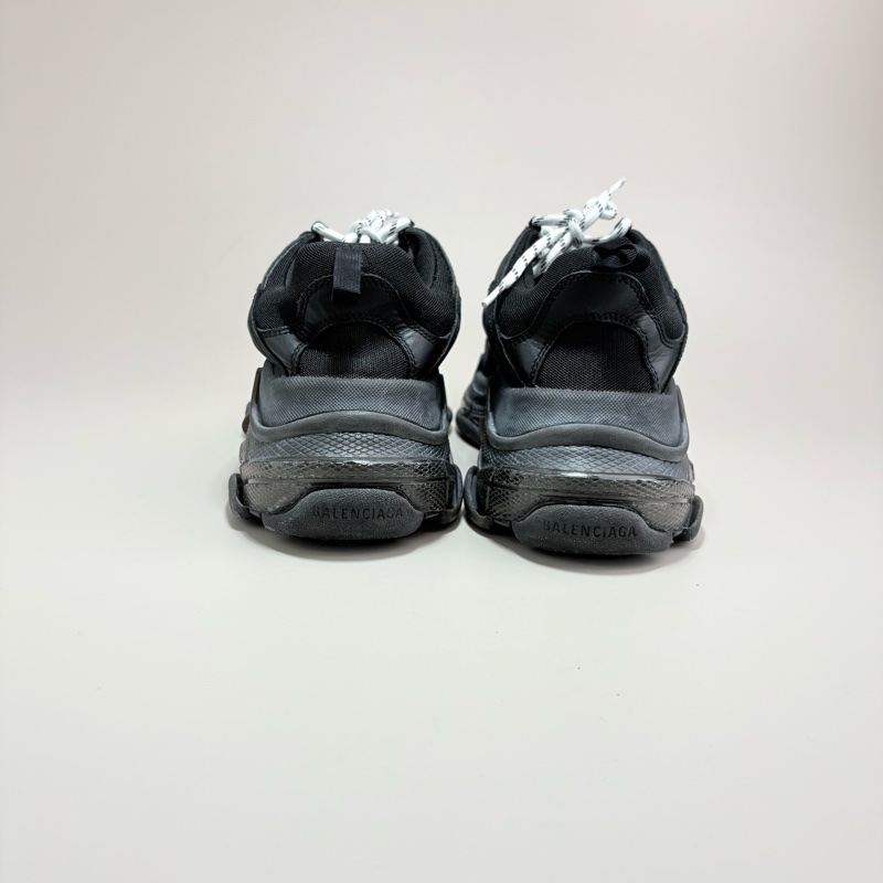 BALENCIAGA巴黎世家TRIPLE S黑色做舊老爹鞋-2