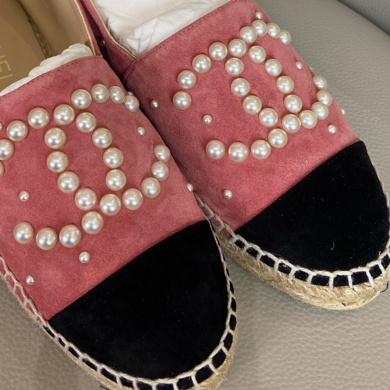 閒置未使用 CHANEL香奈兒珍珠平底鞋休閒鞋36碼 附件:單品-3