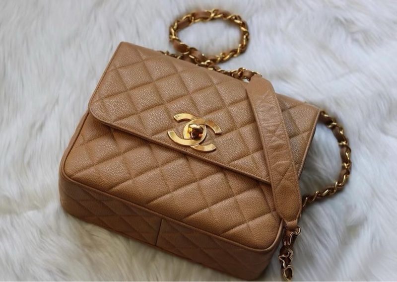 ChanelVintage 荔枝牛皮大方胖-0