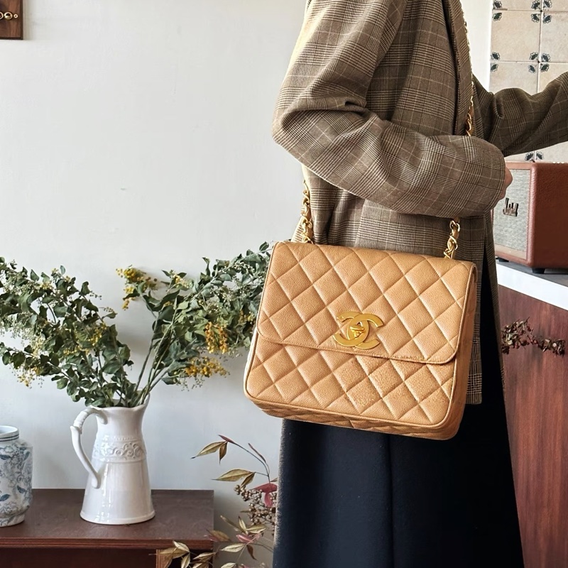 ChanelVintage 荔枝牛皮大方胖-2