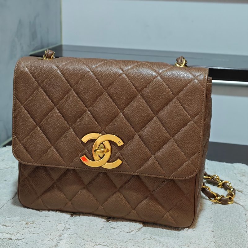 ChanelVintage 荔枝牛皮大方胖-4