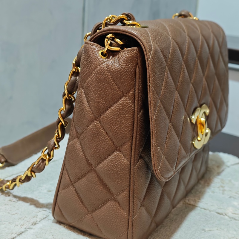 ChanelVintage 荔枝牛皮大方胖-6