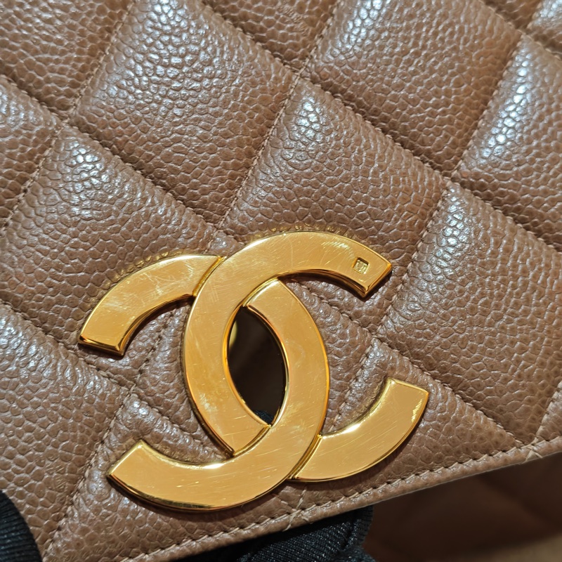 ChanelVintage 荔枝牛皮大方胖-16