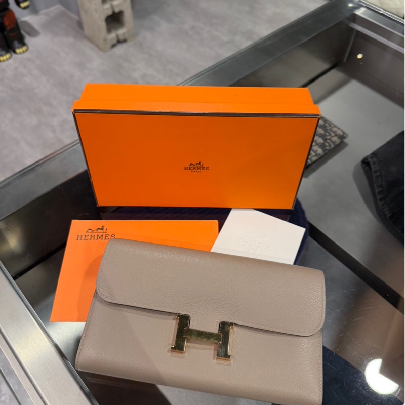 全套購證C刻🌟Hermes 愛馬仕 Constance Long Veau Evercolor 康康長夾手拿包 M8|Classic Trend CT精品|台北東區實體-0