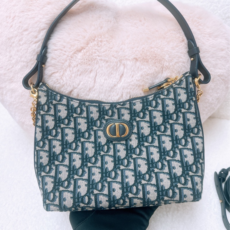 Dior miss caro diorling 藍色老花飯盒包/腋下包-1