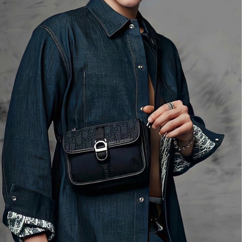 DIOR 黑色老花 小8字包 小郵差包-2