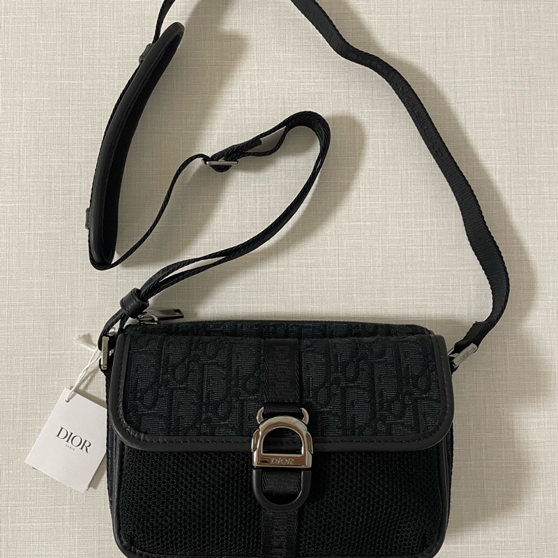 DIOR 黑色老花 小8字包 小郵差包-3