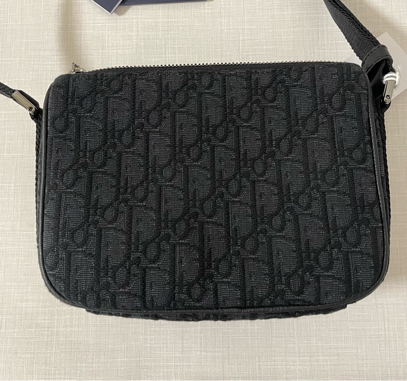 DIOR 黑色老花 小8字包 小郵差包-7