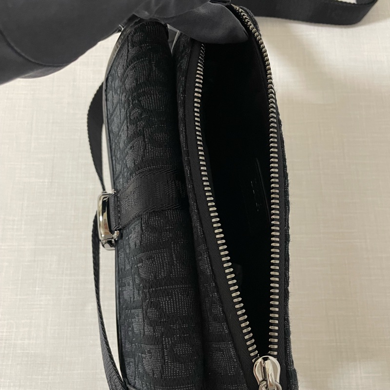 DIOR 黑色老花 小8字包 小郵差包-11