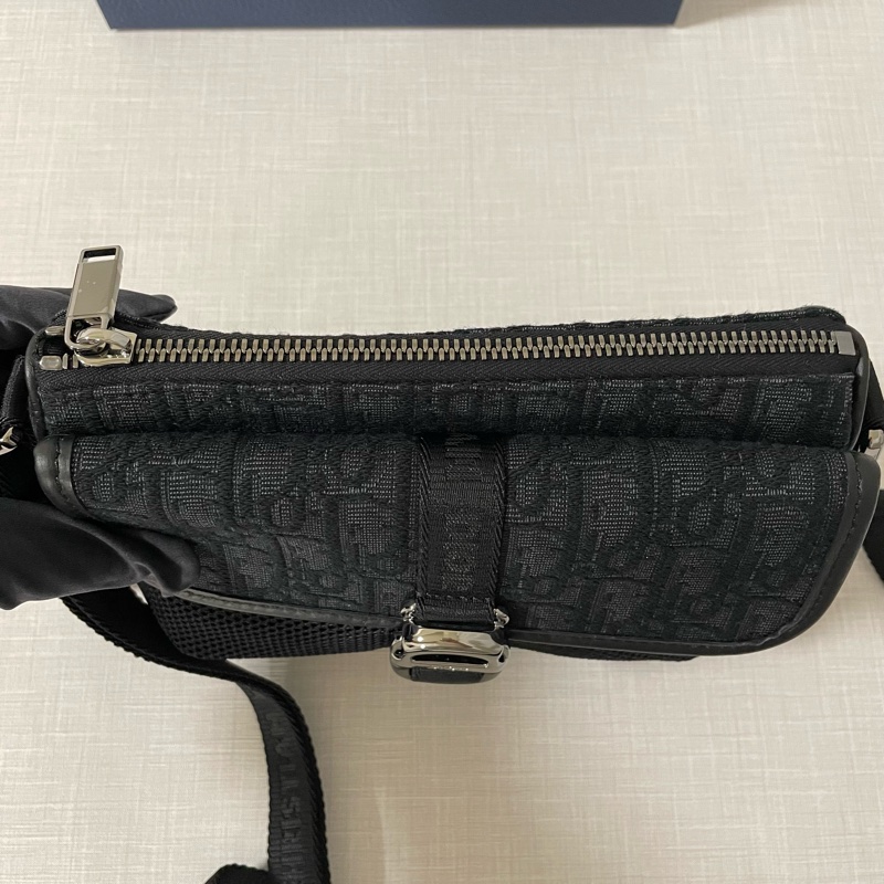DIOR 黑色老花 小8字包 小郵差包-16