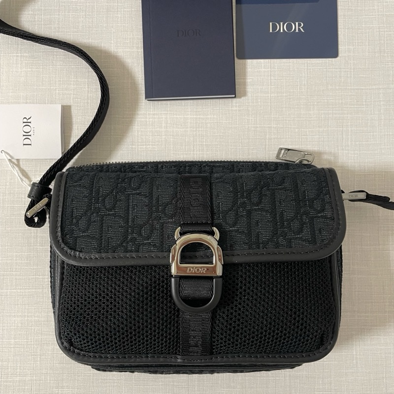 DIOR 黑色老花 小8字包 小郵差包-17