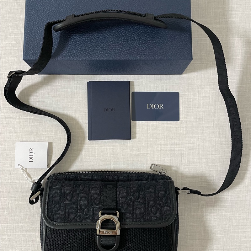 DIOR 黑色老花 小8字包 小郵差包-18