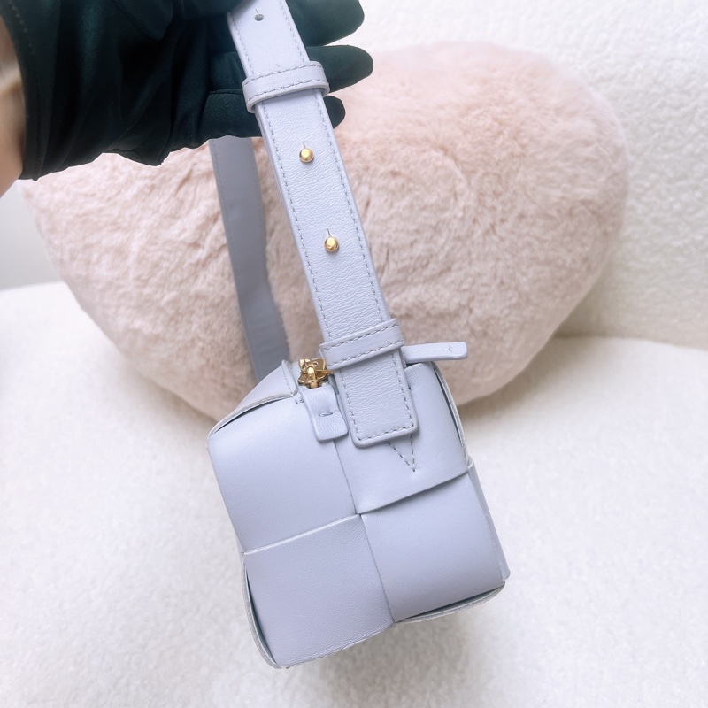 Bv brick cassette 淺紫編織格飯盒包/腋下包-4