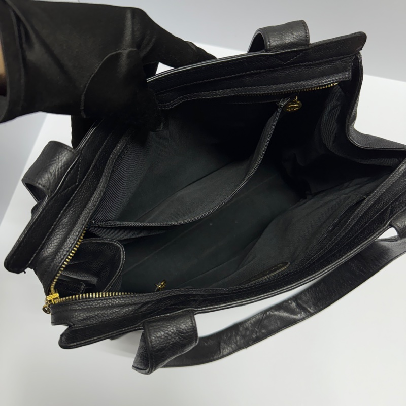 【極新CHANEL🎀】 Chanel 黑金荔枝牛皮 肩背托特包 (專櫃265,000)-10