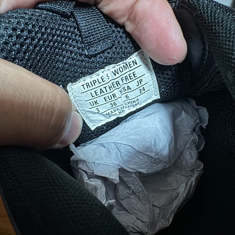 Balenciaga老爹鞋巴黎世家 Triple S 做舊女款 黑色 36碼-3