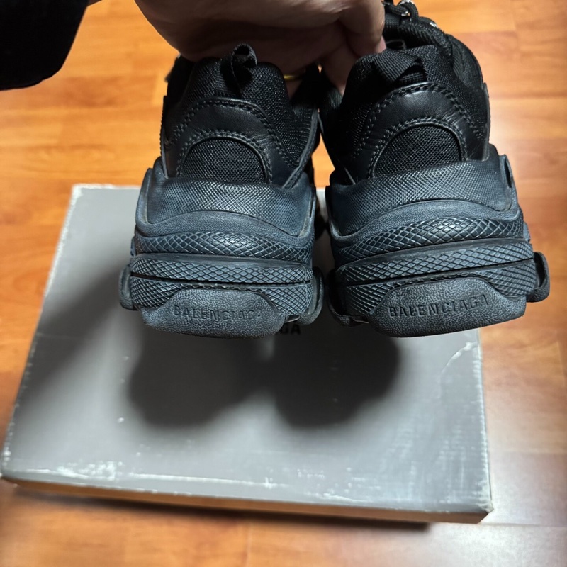 Balenciaga老爹鞋巴黎世家 Triple S 做舊女款 黑色 36碼-5