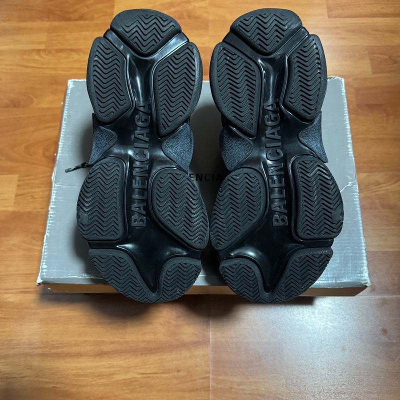 Balenciaga老爹鞋巴黎世家 Triple S 做舊女款 黑色 36碼-6