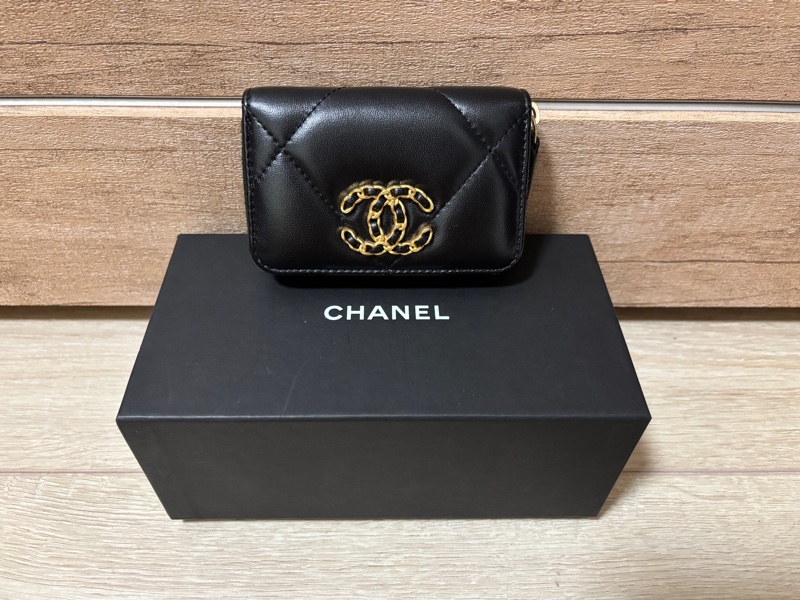 Chanel 香奈兒 19 零錢包 零錢卡包（芯片款）拉鏈款-0