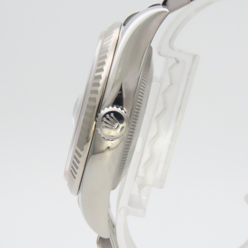 Rolex Datejust 36 116234 精鋼/18K 白金錶殼,銀色錶盤,條形刻度,男士腕錶-5