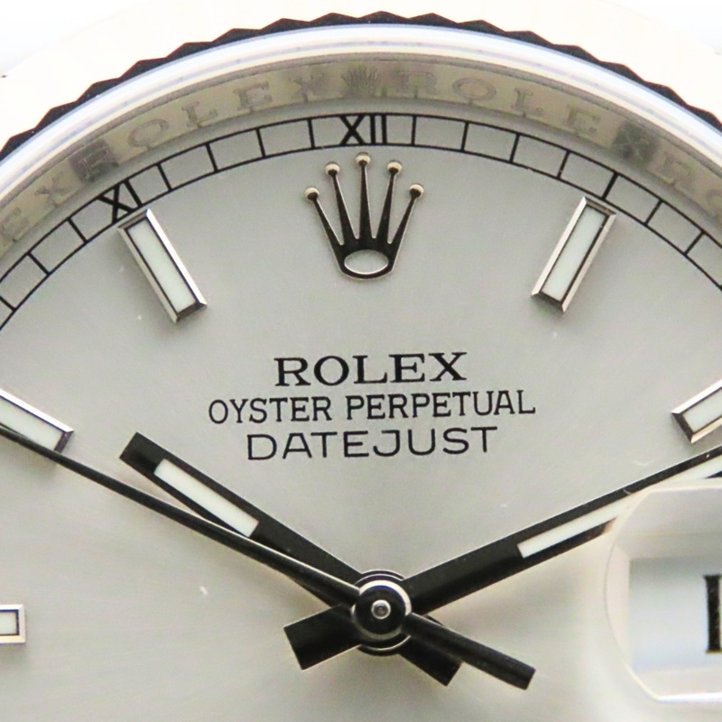 Rolex Datejust 36 116234 精鋼/18K 白金錶殼,銀色錶盤,條形刻度,男士腕錶-6