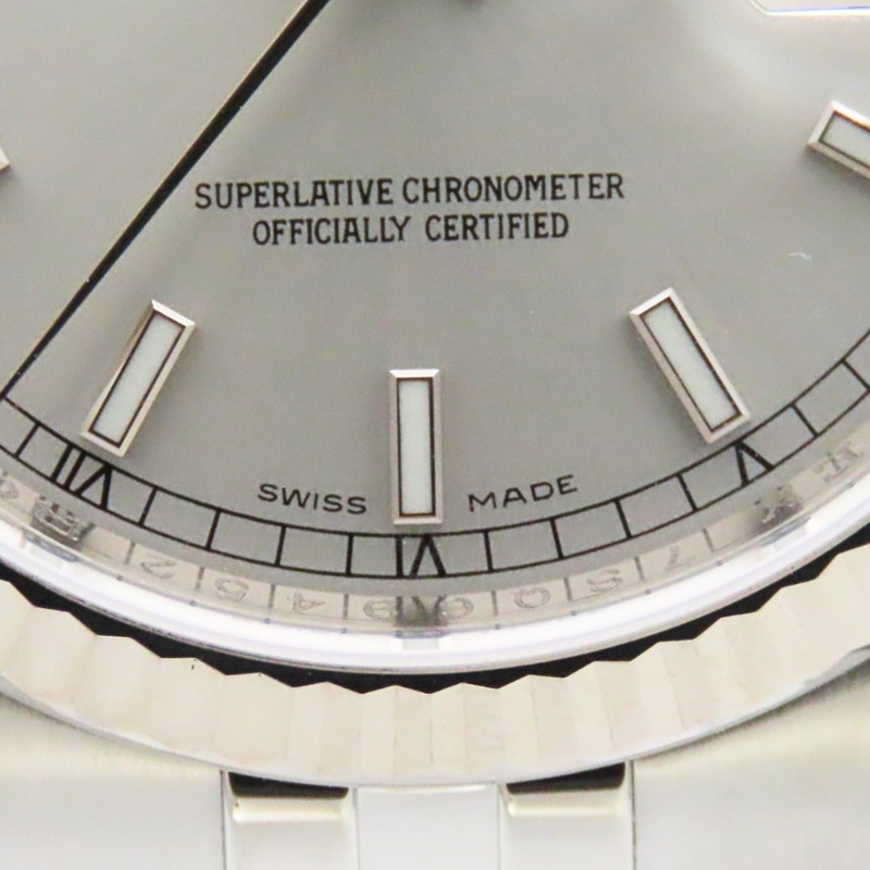 Rolex Datejust 36 116234 精鋼/18K 白金錶殼,銀色錶盤,條形刻度,男士腕錶-8