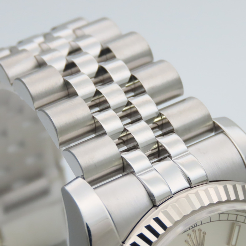 Rolex Datejust 36 116234 精鋼/18K 白金錶殼,銀色錶盤,條形刻度,男士腕錶-13