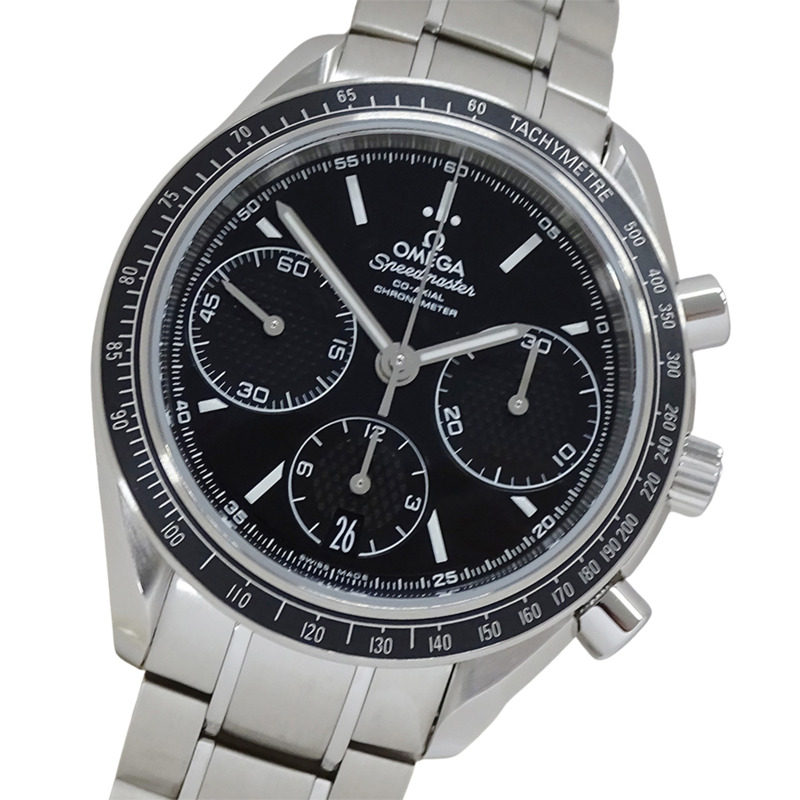 歐米茄超霸賽車326.30.40.50.01.001男士腕錶,品牌名稱,同軸計時表,自動機芯,不銹鋼(SS),銀色和黑色。-0