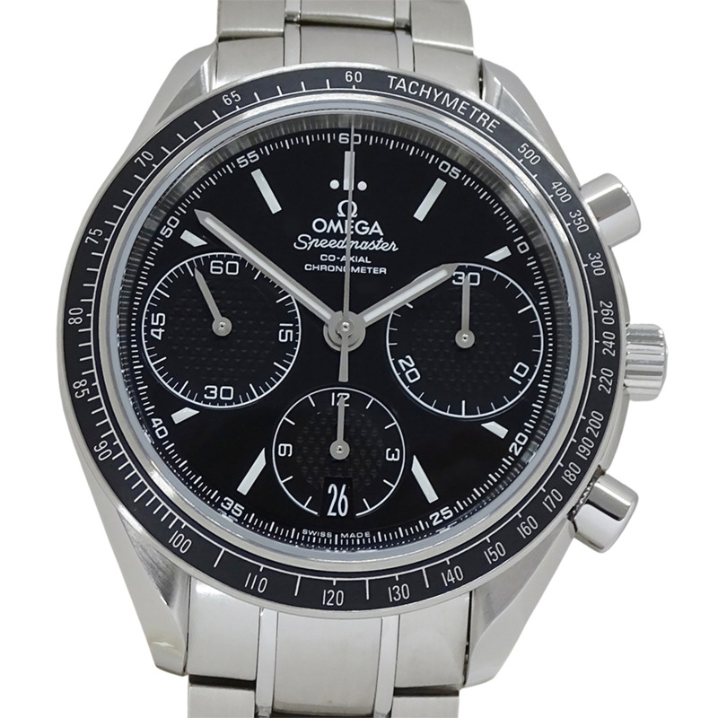 歐米茄超霸賽車326.30.40.50.01.001男士腕錶,品牌名稱,同軸計時表,自動機芯,不銹鋼(SS),銀色和黑色。-1