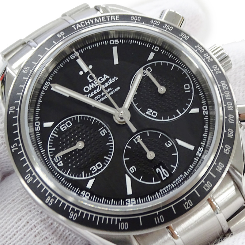 歐米茄超霸賽車326.30.40.50.01.001男士腕錶,品牌名稱,同軸計時表,自動機芯,不銹鋼(SS),銀色和黑色。-6