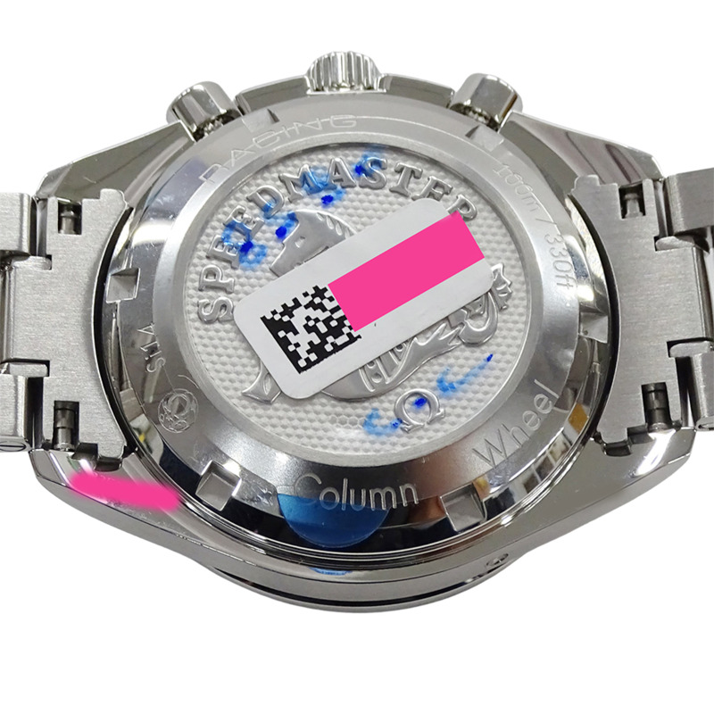 歐米茄超霸賽車326.30.40.50.01.001男士腕錶,品牌名稱,同軸計時表,自動機芯,不銹鋼(SS),銀色和黑色。-7