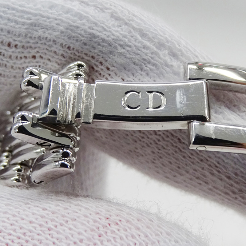 Christian Dior 女士手錶，品牌名稱，Baghira，石英，不銹鋼 (SS)，D44-120，銀色，白色，圓形。-4