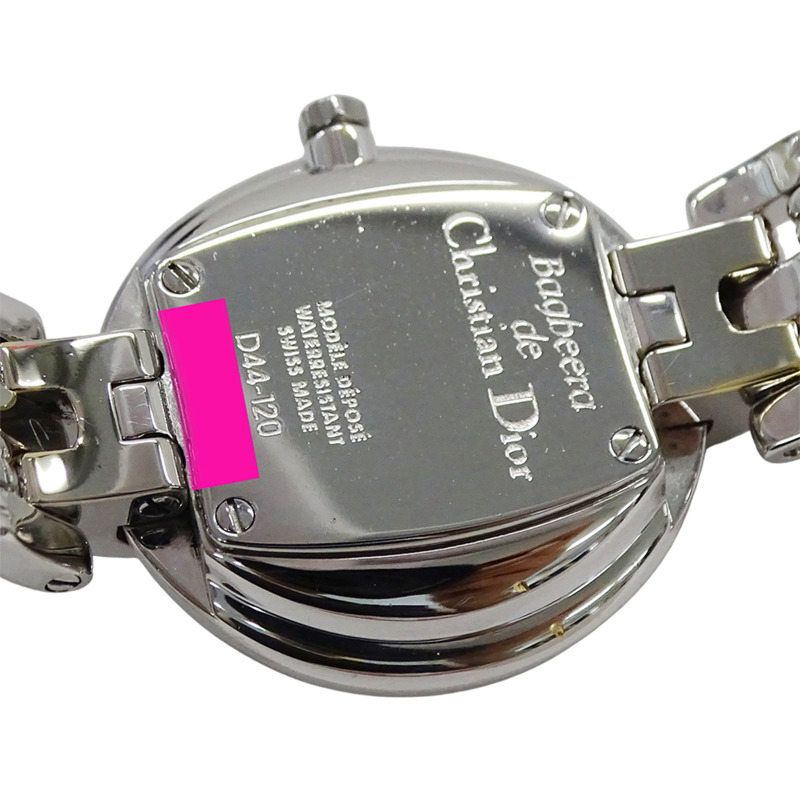 Christian Dior 女士手錶，品牌名稱，Baghira，石英，不銹鋼 (SS)，D44-120，銀色，白色，圓形。-6