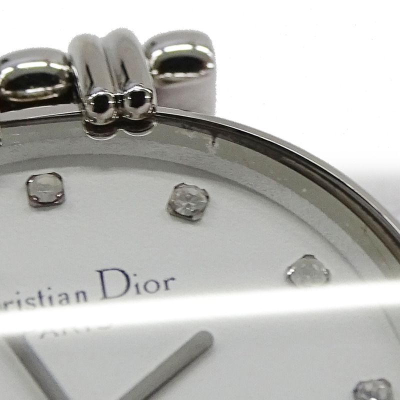 Christian Dior 女士手錶，品牌名稱，Baghira，石英，不銹鋼 (SS)，D44-120，銀色，白色，圓形。-10