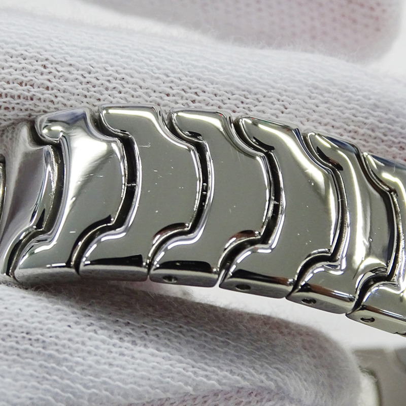 寶格麗 (Bulgari) 女士腕錶,Solo Tempo Date,石英機芯,不銹鋼 (SS) ST29S,銀色和黑色-13