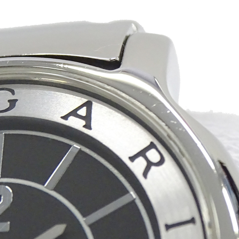 寶格麗 (Bulgari) 女士腕錶,Solo Tempo Date,石英機芯,不銹鋼 (SS) ST29S,銀色和黑色-14