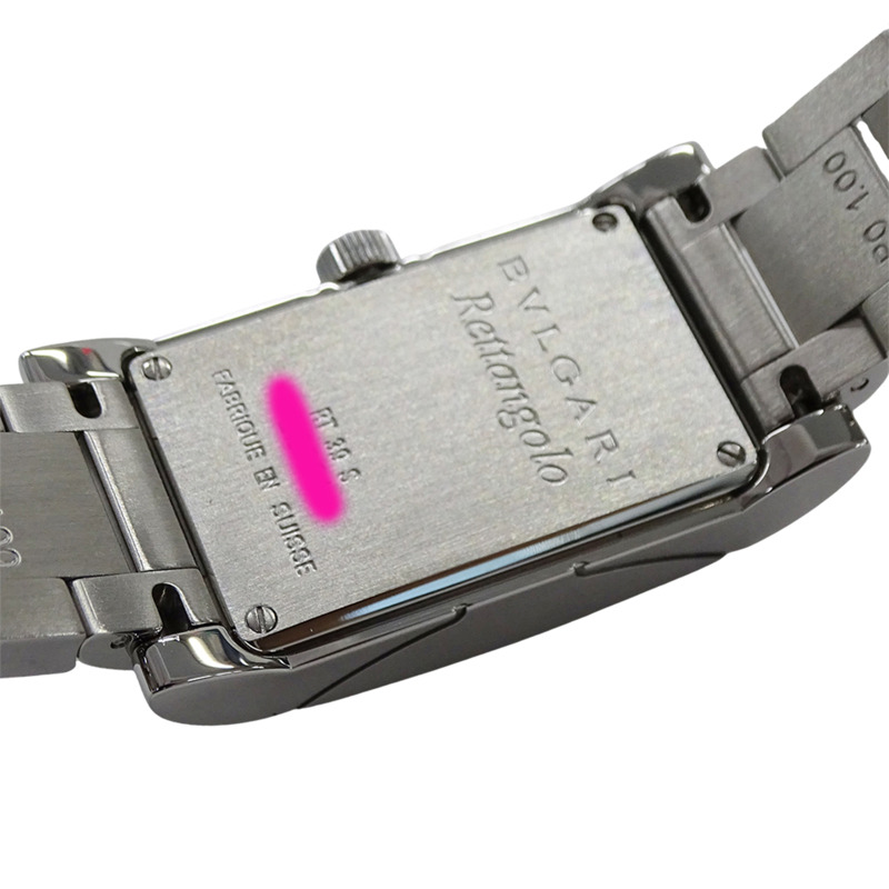 寶格麗 (Bulgari) 女士腕錶,品牌:Rettangolo 石英錶,不銹鋼 (SS),型號:RT39S,銀色,白色,方形-5