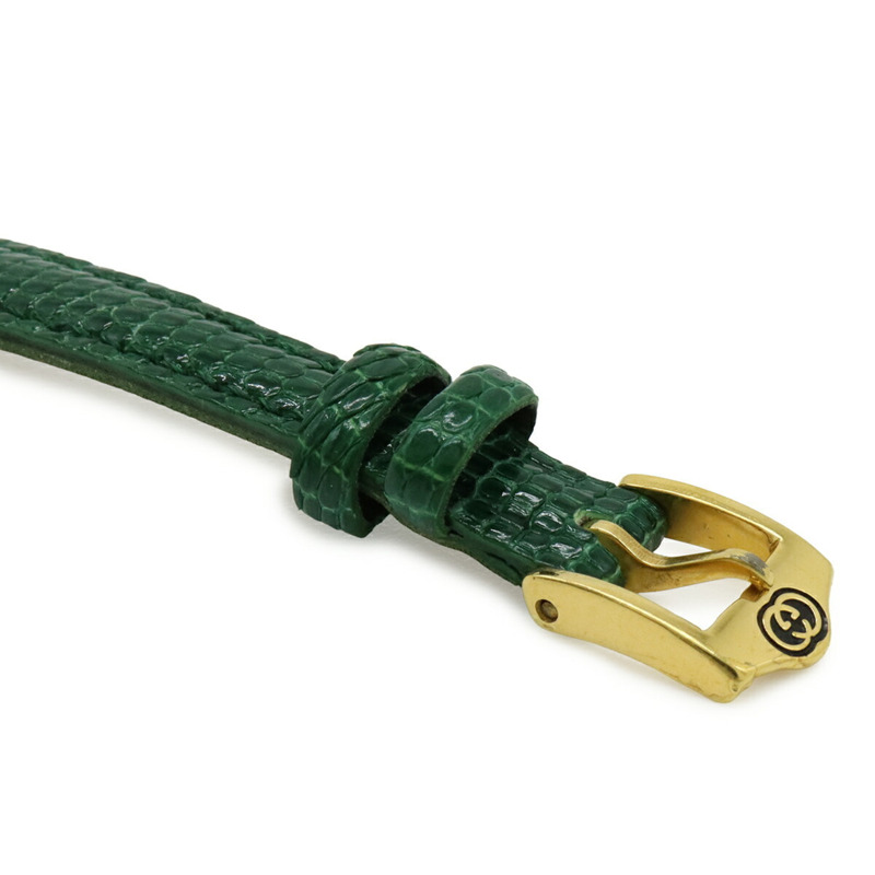 GUCCI 女士石英腕錶 2000L，白色錶盤，GP 皮革錶帶-8