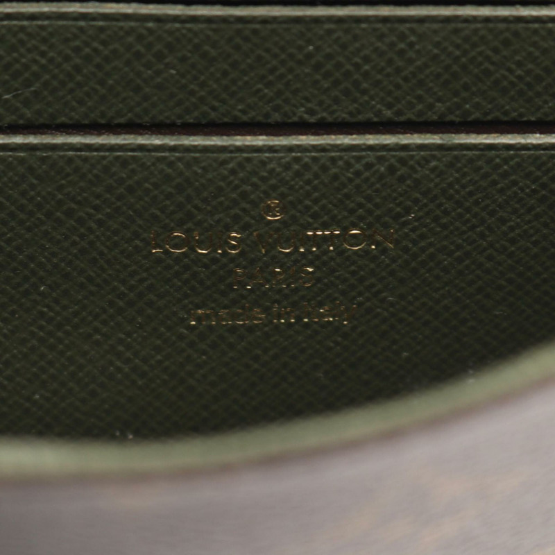 路易威登 Multi Pochette Felicie 單肩包/手提包,塗層帆布,Monogram 圖案,女士款,棕色/綠色,M80091-3