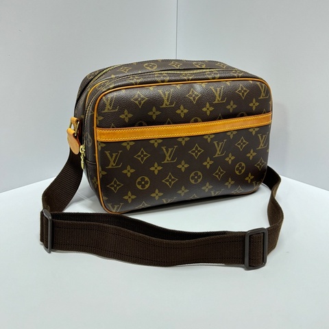 （極新🎁） LV 經典老花 雙層記者包 相機包 斜背包 【專櫃10.3萬】