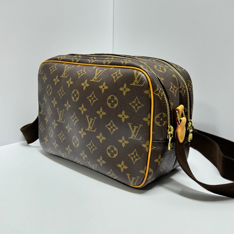 (極新🎁) LV 經典老花 雙層記者包 相機包 斜背包 【專櫃10.3萬】-1